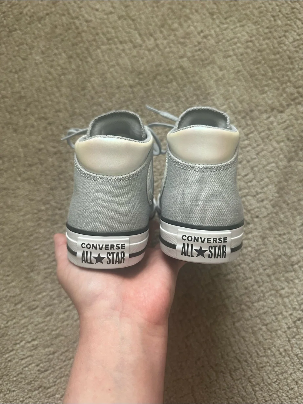 NWOT Grey Converse Chuck Taylor All Star Madison Mid sneakers women’s size 7 - Picture 3 of 7